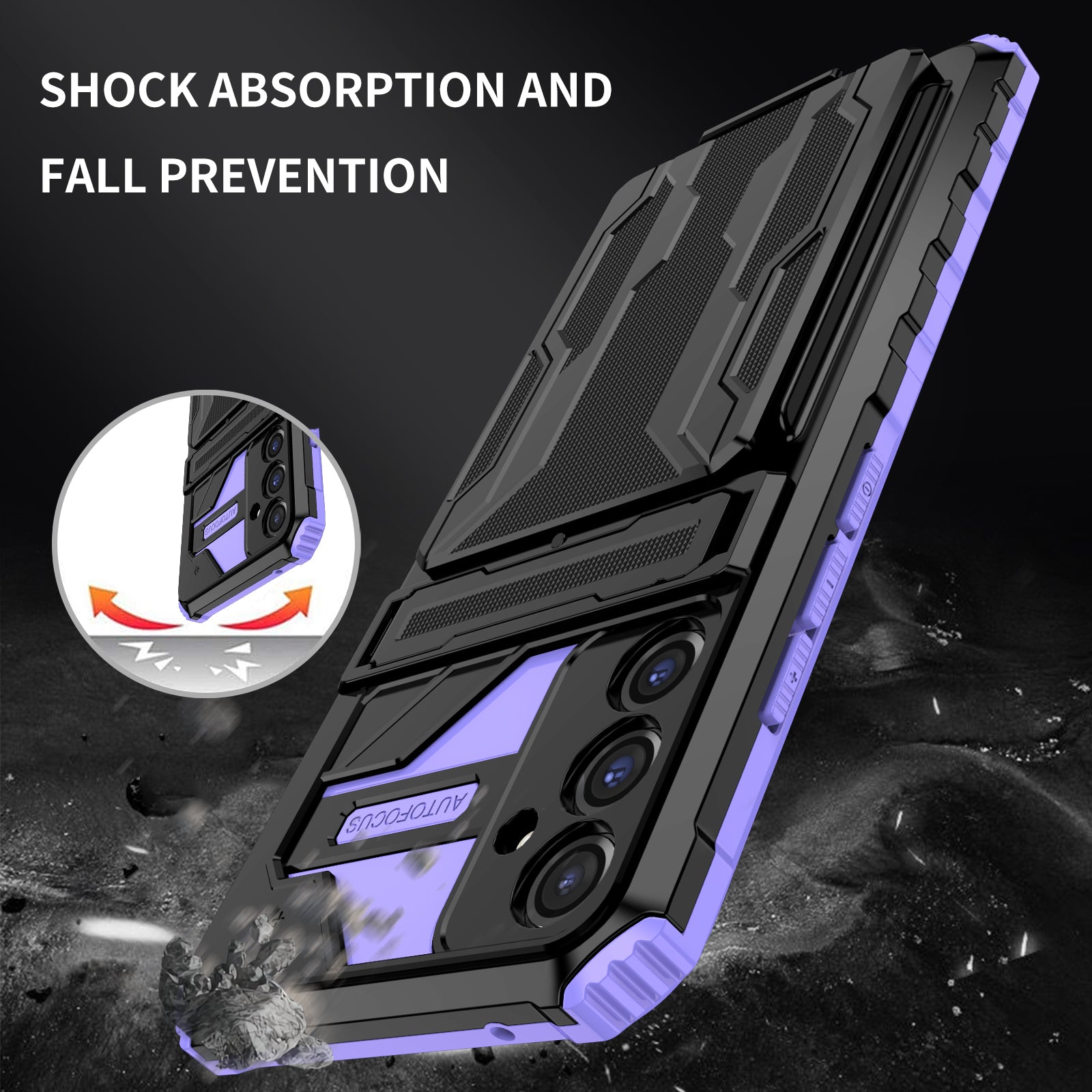 For Samsung Galaxy A34 5G Kickstand Detachable Card Holder Case PC TPU Cell Phone Cover For Samsung Galaxy A34 5G Kickstand Detachable Card Holder Case PC TPU Cell Phone Cover